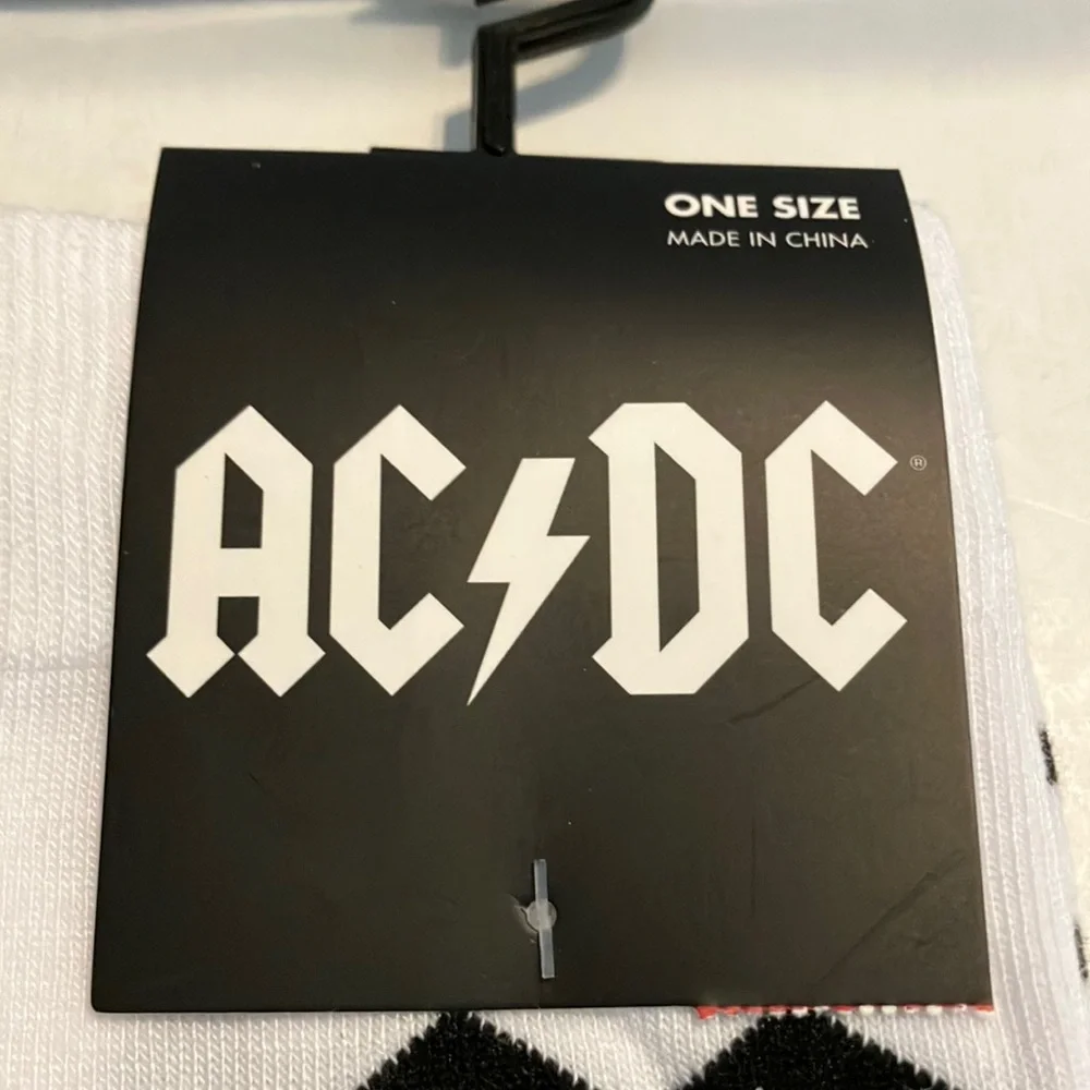 AC/DC‎ Casual Black and White Crew Socks